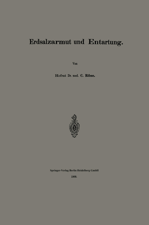 ISBN 9783662322031: Erdsalzarmut und Entartung