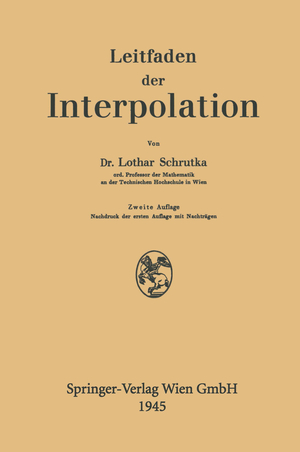 ISBN 9783662356401: Leitfaden der Interpolation