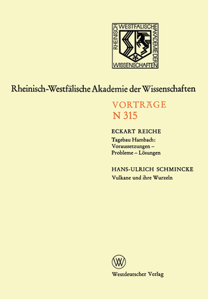 ISBN 9783663017578: Tagebau Hambach: Voraussetzungen — Probleme — Loesungen. Vulkane und ihre Wurzeln