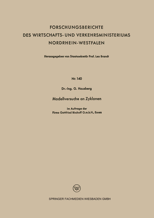 ISBN 9783663037354: Modellversuche an Zyklonen