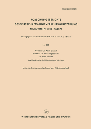 ISBN 9783663038115: Untersuchungen an technischem Siliziumcarbid