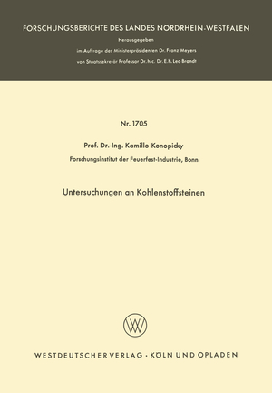 neues Buch – Kamillo Konopicky – Untersuchungen an Kohlenstoffsteinen / Kamillo Konopicky / Taschenbuch / 62 S. / Deutsch / VS Verlag für Sozialwissenschaften / EAN 9783663064954 neues Buch – Kamillo Konopicky – Untersuchungen an Kohlenstoffsteinen / Kamillo Konopicky / Taschenbuch / 62 S. / Deutsch / VS Verlag für Sozialwissenschaften / EAN 9783663064954