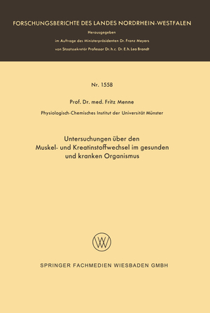 ISBN 9783663065395: Untersuchungen über den Muskel- und Kreatinstoffwechsel im gesunden und kranken Organismus