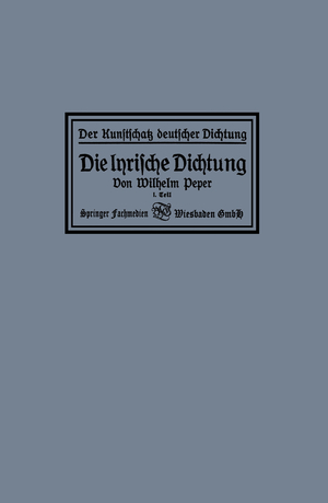 ISBN 9783663155225: Die lyrische Dichtung