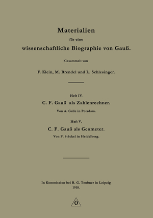 ISBN 9783663156277: Materialien für eine wissenschaftliche Biographie von Gauß