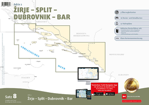 ISBN 9783667126818: Sportbootkarten Satz 8: Adria 2 (Ausgabe 2023/2024) - Zirje - Split - Dubrovnik - Bar