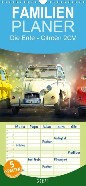 ISBN 9783672167479: Die Ente - Citroën 2CV - Familienplaner hoch (Wandkalender 2021 , 21 cm x 45 cm, hoch) - Von der Bauernkutsche zum Kultobjekt. (Monatskalender, 14 Seiten )