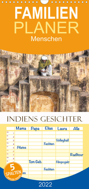 ISBN 9783673928154: Indiens Gesichter - Familienplaner hoch (Wandkalender 2022 , 21 cm x 45 cm, hoch)