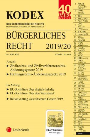 ISBN 9783700772453: KODEX Bürgerliches Recht 2019/20