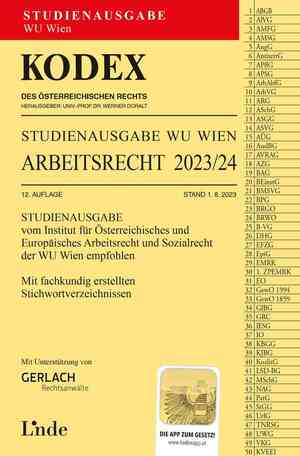 ISBN 9783707348781: KODEX Studienausgabe Arbeitsrecht 2023/24 - Studienausgabe