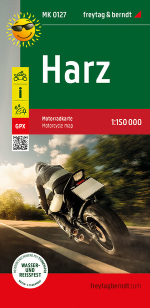 ISBN 9783707919851: Harz, Motorradkarte 1:150.000, freytag & berndt – Toureninfos, GPX Tracks, wasserfest und reißfest