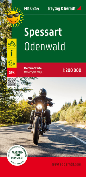 ISBN 9783707919882: Spessart, Motorradkarte 1:200.000, freytag & berndt - Odenwald, Toureninfos, GPX Tracks, wasserfest und reißfest