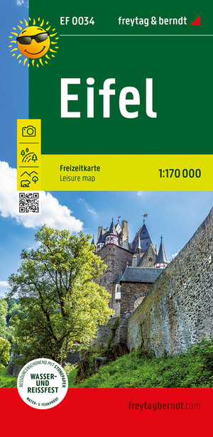 ISBN 9783707920024: Eifel, Freizeitkarte 1:170.000, freytag & berndt - Ausflugskarte mit touristischen Infos auf Rückseite, wasserfest und reißfest