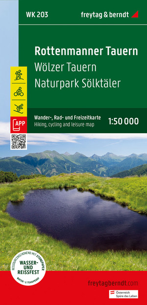 ISBN 9783707920567: Rottenmanner Tauern, Wander-, Rad- und Freizeitkarte 1:50.000, freytag & berndt, WK 203 - Wölzer Tauern - Naturpark Sölktäler, mit APP, wasserfest und reißfest