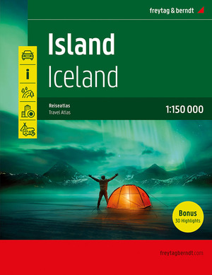 ISBN 9783707922301: Island Reiseatlas, Autoatlas 1:150.000, Spiralbindung, freytag & berndt - 30 Highlights, Camping- und Stellplätze