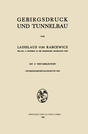 ISBN 9783709123256: Gebirgsdruck und Tunnelbau