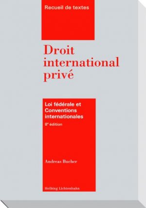 ISBN 9783719030643: Droit international privé - Loi fédérale et Conventions internationales