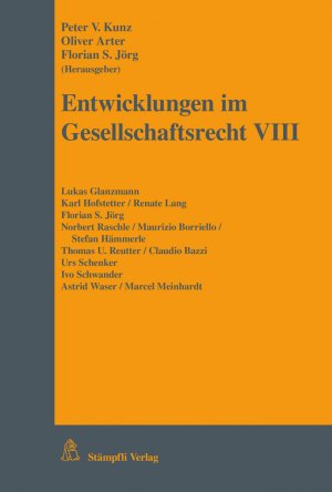 ISBN 9783727288715: Entwicklungen im Gesellschaftsrecht VIII