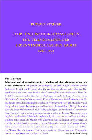 ISBN 9783727426551: Lehrstunden für Teilnehmende der erkenntniskultischen Arbeit 1906 - 1924 | Nach Erinnerungsaufzeichnungen von Teilnehmenden | Rudolf Steiner | Buch | Steiner, Rudolf - Rudolf Steiner Gesamtausgabe