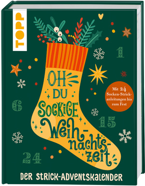 neues Buch – Oh du sockige Weihnachtszeit - 24 Socken bis zum Fest, mit 24 Doppel-Seiten zum Aufklappen