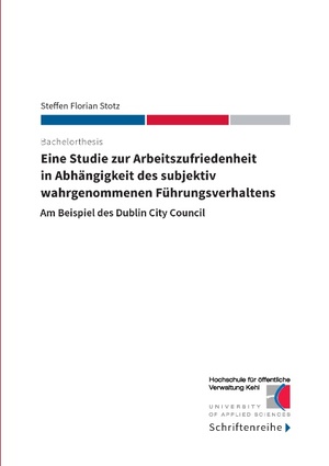 ISBN 9783738629934: Eine Studie zur Arbeitszufriedenheit in Abhängigkeit des subjektiv wahrgenommenen Führungsverhaltens / Am Beispiel des Dublin City Council / Steffen Florian Stotz / Taschenbuch / Paperback / 132 S.