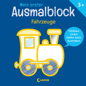 ISBN 9783743212626: Mein erster Ausmalblock - Fahrzeuge - Fühlbare Linien helfen beim Ausmalen! - Malblock für Kinder ab 3 Jahre