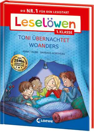 ISBN 9783743218215: Leselöwen 1. Klasse - Toni übernachtet woanders (Großbuchstabenausgabe) - Die Nr. 1 für den Lesestart - Mit Leselernschrift ABeZeh - Erstlesebuch für Kinder ab 6 Jahren