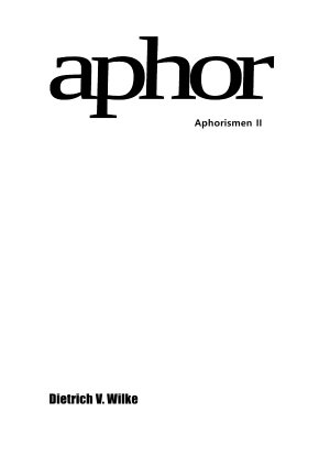 ISBN 9783745015645: Aphor