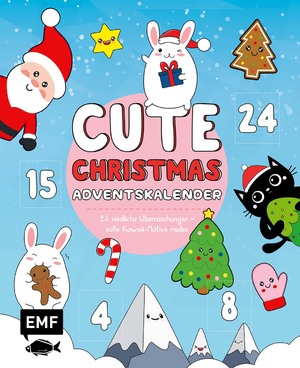 neues Buch – Mein Kawaii-Adventskalender-Buch: Cute Christmas - 24 niedliche Überraschungen – Süsse Kawaii-Motive malen und zeichnen – Mit perforierten Seiten zum Auftrennen