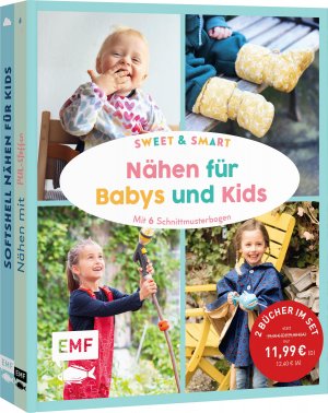 ISBN 9783745920635: Sweet & smart – Nähen für Babys und Kids – Doppeltes Nähglück! 2 Bücher im Bundle: 25 praktische Projekte in den Größen 92 bis 128 mit 6 Schnittmusterbogen: Lätzchen, Matschhose, Regenjacke u.v.m.