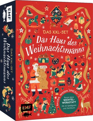 ISBN 9783745923414: Das XXL-Set – Das Haus des Weihnachtsmanns - Bastel deine weihnachtliche Wichtelwerkstatt zum Spielen und Entdecken, mit 32 zauberhaften Spielfiguren und Sachbuch – Bauen, Wissen, Spielen