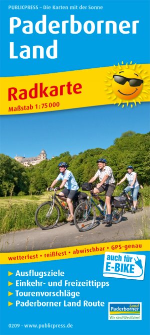 ISBN 9783747302095: Paderborner Land – Radkarte mit Ausflugszielen, Einkehr- & Freizeittipps, wetterfest, reissfest, abwischbar, GPS-genau. 1:75000