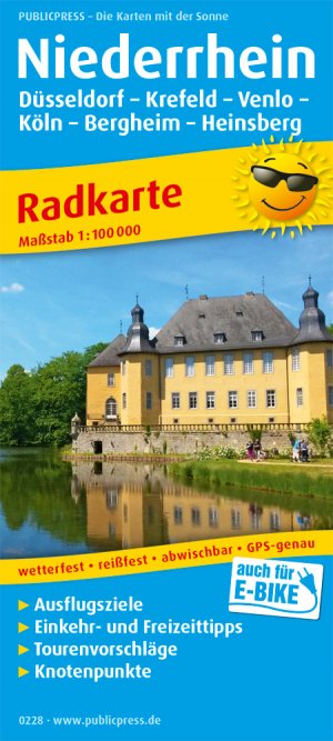 ISBN 9783747302286: Niederrhein, Düsseldorf - Krefeld - Venlo - Köln - Bergheim - Heinsberg – Radkarte mit Ausflugszielen, Einkehr- & Freizeittipps, wetterfest, reissfest, abwischbar, GPS-genau. 1:100000