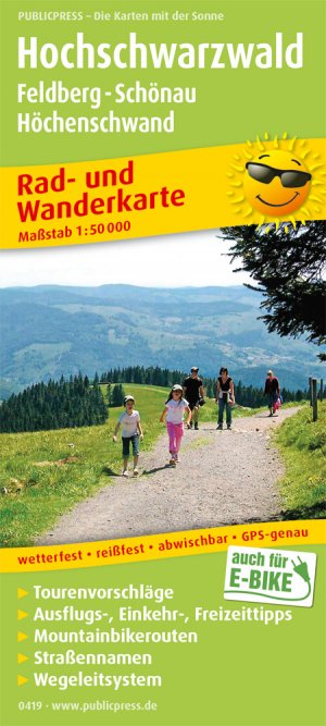 neues Buch – Hochschwarzwald, Feldberg - Schönau - Höchenschwand - Rad- und Wanderkarte mit Ausflugszielen, Einkehr- & Freizeittipps, Mountainbikerouten, Straßennamen, wetterfest, reissfest, abwischbar, GPS-genau. 1:50000