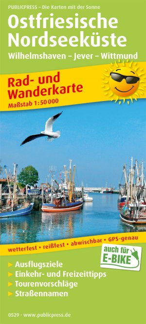 ISBN 9783747305294: Ostfriesische Nordseeküste, Wilhelmshaven - Jever - Wittmund – Rad- und Wanderkarte mit Ausflugszielen, Straßennamen, Einkehr- und Freizeittipps, wetterfest, reissfest, abwischbar, GPS-genau. 1:50000