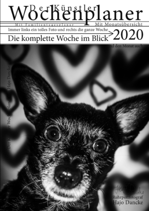 ISBN 9783750202672: Wochen Planer 2020 mit Monatsübersicht - Künstleredition mit Hundefoto für jede Woche