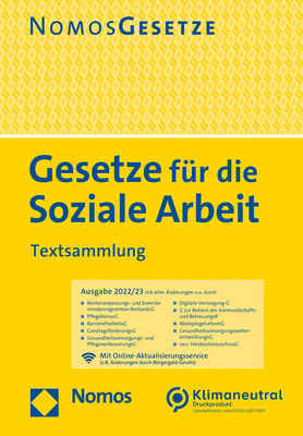 ISBN 9783756002702: Gesetze für die Soziale Arbeit - Textsammlung - Rechtsstand: 15. August 2022 (BGBl. I Nr. 29)