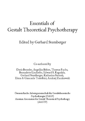 ISBN 9783756209064: Essentials of Gestalt Theoretical Psychotherapy