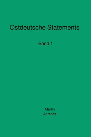 ISBN 9783759866806: Ostdeutsche Statements