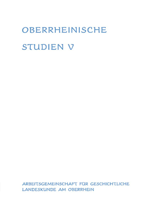 ISBN 9783765009150: Oberrheinische Studien Bd. 5 (bc3h) Kriegsende 1945 und demokratiascher Neubeginn am Oberrhein