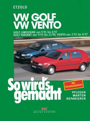 gebrauchtes Buch – Hans-Rüdiger Etzold – VW Golf ab 9/91, VW Vento ab 2/92 - Band 79