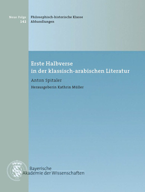 ISBN 9783769601312: Erste Halbverse in der klassisch-arabischen Literatur