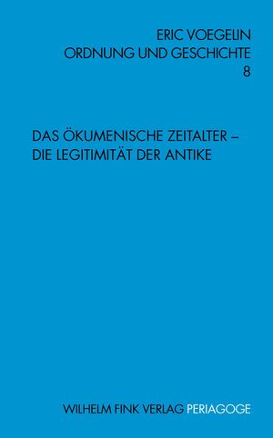 ISBN 9783770538447: Das Ökumenische Zeitalter - Die Legitimität der Antike