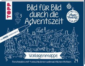 ISBN 9783772445064: Vorlagenmappe Bild für Bild durch die Adventszeit - Fensterdeko mit 4 verschiedenen weihnachtlichen Motiven