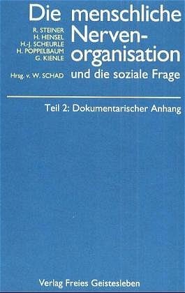 ISBN 9783772504075: Die menschliche Nervenorganisation und die Soziale Frage: Teil 2: Dokumentarischer Anhang Schad, Wolfgang; Steiner, Rudolf; Poppelbaum, Hermann und Kienle, Gerhard