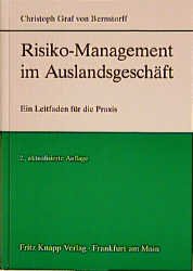 ISBN 9783781905573: Risiko-Management im Auslandsgeschäft