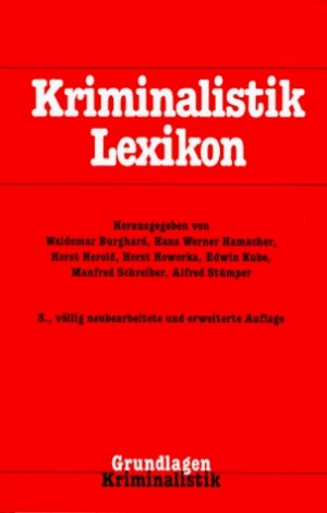 ISBN 9783783209952: Kriminalistik Lexikon