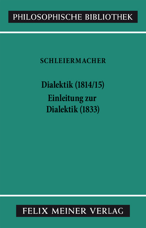 ISBN 9783787307210: Dialektik - (1814/15)