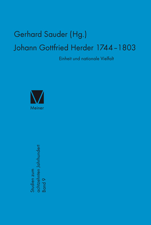 ISBN 9783787307272: Johann Gottfried Herder (1744–1803)