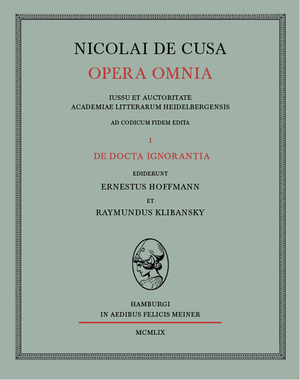 ISBN 9783787325320: De docta ignorantia